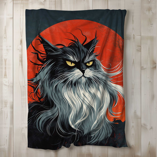 Crimson Moon Guardian: The Unimpressed Warrior Cat